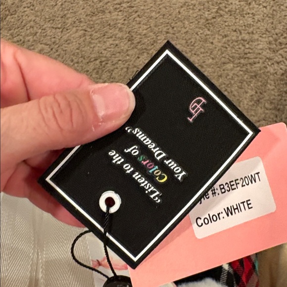 Kids Butterfly Print mini  Backpack - White and Pink - Picture 4 of 5